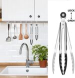 HOTEC Premium Edelstahl Küchen zangen mit Silikon Spitzen Grillzange zangen Set of 2–23 cm und 30,5 cm – Bild 5