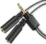 MillSO Y Splitter Klinke Kabel 3.5mm Headset Adapter Audio Verteiler 2 weiblich zu 1 männlichen für Kopfhörer, Lautsprecher, IOS & Android Smartphone, PC, Laptop, MP3 & Mehr