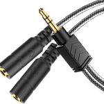 MillSO Y Splitter Klinke Kabel 3.5mm Headset Adapter Audio Verteiler 2 weiblich zu 1 männlichen für Kopfhörer, Lautsprecher, IOS & Android Smartphone, PC, Laptop, MP3 & Mehr