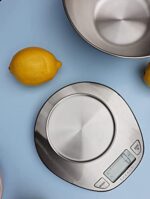 EXZACT Digitale Küchenwaage Edelstahl, Elektronische Kochwaage mit Abnehmbarer Schüssel zum Backen und Kochen, Tara-Funktion, Max 5 kgs, küchenwaage mit schüssel – Bild 7