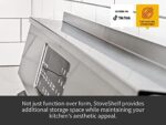Stoveshelf – Schwarz – 76,2 cm – Magnetisch Herd Regal für Küche Herd, Spice Rack, Küche Aufbewahrung Lösung, Zero Installation – Bild 6