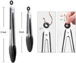 HOTEC Premium Edelstahl Küchen zangen mit Silikon Spitzen Grillzange zangen Set of 2–23 cm und 30,5 cm – Bild 8