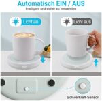 Elektrischer Kaffeewärmer, Automatische Abschaltung Getränkewärmer mit Elektrisch Warmhalteplatte bis zu 131F/55℃ für den Schreibtisch, Tassenwärmer Kaffee Wärmer für Wasser, Kakao, Milch oder Suppe – Bild 5