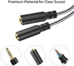 MillSO Y Splitter Klinke Kabel 3.5mm Headset Adapter Audio Verteiler 2 weiblich zu 1 männlichen für Kopfhörer, Lautsprecher, IOS & Android Smartphone, PC, Laptop, MP3 & Mehr – Bild 3