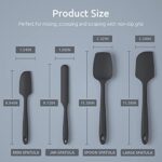 U-Taste Silikon Spatel & Teigschaber 4er Set, 315℃ Hitzebeständiger Antihaft Gummispachtel Kuchenspatel, Nahtloses Einteiliges Design für Kochen Backen Mischen – Bild 4