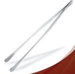 4smile Grillzange Edelstahl, Kochpinzette 30cm lang, abgerundete Zangenenden mit fein profilierten Greifflächen, Solide Küchenzange ideal als Grillpinzette & Fleischzange