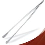 4smile Grillzange Edelstahl, Kochpinzette 30cm lang, abgerundete Zangenenden mit fein profilierten Greifflächen, Solide Küchenzange ideal als Grillpinzette & Fleischzange