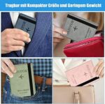 Impfpass Hülle Reisepasshülle, Urlaub Zubehör, Kunstleder Passhülle mit RFID-Blocker, Schutzhülle Tasche für Kreditkarten Damen Herren Reisepass, Ausweis und Reisedokumente,Travel Organizer – Bild 6