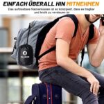 Aufblasbares Reisekissen, Nackenkissen Flugzeug aufblasbar, Tragbares Kissen für Flugzeuge mit Augenmaske und Ohrstöpseln, Nackenstützkissen bequem unterstützt Kopf und Kinn für Züge, Auto, Büro, Haus – Bild 7