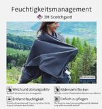 Litume Ultraleichte Reisedecke und atmungsaktiv, 170 x 122 cm weiche Flugzeugdecke für Reisende, Faltbare Campingdecke mit Packsack für Reisen, Bahn, Flugzeug, Auto, Camp – Bild 4