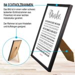 Danke Liebe Liebeserklärung Danksagung Bild im schwarzem Holz Rahmen Geschenke Geschenkidee für Frauen Männer zu Weihnachten Geburtstag Jahrestag – Bild 2