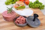 GRÄWE Burgerpresse mit 50 Blatt Backpapier, Hamburgerpresse Set aus Aluguss für leckere Hamburger, Patties, BBQ, Burger Presse mit Antihaftbeschichtung – Bild 4