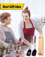 BUNDLEPRO, Proto Future Hochwertiges Küchensieb Set, FeinmasPfannenwender aus Silikon, robust, antihaftbeschichtet, geschlitzt, hitzebeständig, BPA-frei, ideales Kochgeschirr für Fisch, Eier, Pfannkuchen, 2 Stück – Bild 7