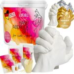 larella 3D Handabdruck-Set für Paare - mit 3 FARBEN - Geschenk-Idee für Pärchen & Familie - MADE in GERMANY - Gipsabdruck-Set für DIY Hände-Skulptur
