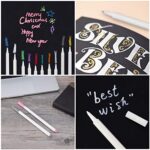 wonsar Metallic Marker Stifte Satz von 10 Farben Metallic Marker für Glas Scrapbook Fotoalbum Fotobuch Gästebuch Hochzeit Papier Kartenmarkierung Kunst Keramik Kunststoff – Bild 3