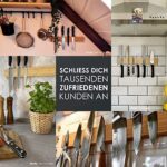 LARHN Magnetleiste Messer aus Bambus, Eiche & Walnuss mit Extra Starkem Magnet, 40cm, Messerhalter Magnetisch Holz für Utensilien und Werkzeuge – Bild 7