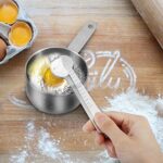 HAUSPROFI Edelstahl Messbecher und Löffel mit Messlineal, Scoop mit Clip, 5 Messbecher & 6 schmalgenaue Messlöffel & 1 Messlineal (Richtmaschine) & 1 scop mit clip, 13er-Set – Bild 4