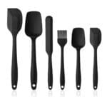 Vicloon Silikon Küchenhelfer, 6 PCS Silikon Spatel enthalten Suppenlöffel, Backpinsel, Spatel, Hitzebeständige & Antihaft Einem Kern Edelstahl und Nahtloses Einteiliges Design