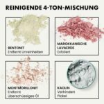 Eclat Skincare, Aktivierte Bambuskohle Gesichtsmaske, Peel Off Gesichtsmaske mit Kaolin, Bentonit Ton, Bio Aktivkohle, Mitesser Entferner Maske, Poren-Reduzierung, Akne-Reinigung, Tiefenreinigung der Haut - Vegan – Bild 4