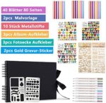 KASZOO Fotoalbum, Fotoalbum zum Selbstgestalten, DIY Fotobuch 80 Seiten, Kann als Abschluss Geschenk, Geburtstagsgeschenk, Hochzeitstagsgeschenk, Valentinstagsgeschenk und mehr verwendet werden
