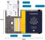 Impfpass Hülle Reisepasshülle, Urlaub Zubehör, Kunstleder Passhülle mit RFID-Blocker, Schutzhülle Tasche für Kreditkarten Damen Herren Reisepass, Ausweis und Reisedokumente,Travel Organizer – Bild 5