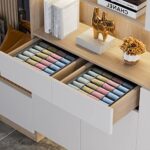 Joyoldelf 2 Stück Aufbewahrungsboxen für Socken und Unterwäsche, 24 Zellen Faltbare Boxen (Faltbox, Drawer Dividers, Schubladen Organizer Stoffboxen zum Aufbewahren von Socken – Bild 2