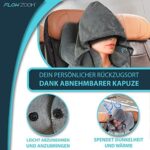 FLOWZOOM AIR Aufblasbares Nackenkissen – Leichtes Reisekissen fuer Flugzeug & Reise – Bild 5