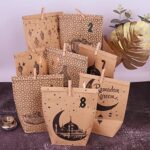 DIY ramadan zum Befüllen-Eid Mubarak tüten-30 Bedruckte Kraftpapiertüten-Geschenktüten zum Aufstellen und Dekorieren-ramadan dekoration set-wiederverwendbar – Bild 5
