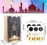 HOWAF Eid Mubarak Papiertüten, 12 Stück Eid Geschenktüten mit Aufkleber Candy Tüten zum Verpacken von Geschenken, Giveaways, Kindergeburtstag, Hochzeit, Muslim Ramadan Party – Bild 3
