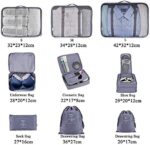 Bteng Packwürfel Set 9-teilige, Multifunktionale Koffer Organizer Set Wasserdichte Packing Cubes, Kofferorganizer, Kleidertaschen, Schuhbeutel, Kosmetiktasche, Ordnungssystem für Urlaub, Reisen – Bild 6