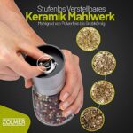 ZOLMER Gewürzmühlen Set – Edle Salz- & Pfeffermühle mit Keramikmahlwerk – Bild 3