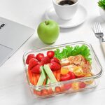 MCIRCO Glas Frischhaltedosen Set für Lebensmittel, 20 Teile (10 Behälter, 10 Transparente Deckel) Spülmaschinen, Mikrowellen & Gefrierschrankfreundlich, Auslaufsicher, BPA-frei… – Bild 5