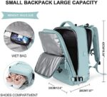 SZLX Grosser Reiserucksack Damen, Handgepäck Rucksack,Wanderrucksack Wasserdichter Outdoor-Sportrucksack Lässiger Tagesrucksack Schultasche Fit 14 Zoll Laptop mit USB-Ladeanschluss Schuhfach – Bild 3