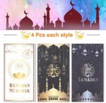HOWAF Eid Mubarak Papiertüten, 12 Stück Eid Geschenktüten mit Aufkleber Candy Tüten zum Verpacken von Geschenken, Giveaways, Kindergeburtstag, Hochzeit, Muslim Ramadan Party – Bild 2