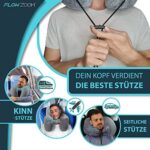 FLOWZOOM AIR Aufblasbares Nackenkissen – Leichtes Reisekissen fuer Flugzeug & Reise – Bild 3