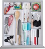 Practical Comfort Schubladen Organizer, Verstellbarer Schubladeneinsatz aus Aluminium für Clutter-Freie Küche, Schubladen, Büro, Klinik – Bild 8