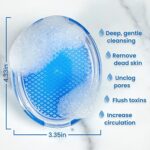 Nass- & Trockenbürste - Peeling Körper - Körperbürste zur Behandlung von Eingewachsenen Haaren und Rasierbrand - Gesicht, Achselhöhle, Beine, Hals, Bikinizone - Seidig Glatte Haut - von Dylonic – Bild 3
