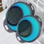 Diealles Faltbarer Seiher, 2 Stück Faltbare Abtropfsieb Silikon Faltbarer Nudelsieb Faltbar Silikon Filter Gemüse Frucht Korb Für Küchenzubehör Set (Blau) – Bild 6