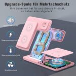Kabelloses Ladegerät, Ladestation Apple Watch und iPhone, 18w Faltbarer 3 in 1 Wireless Charger, Kompatibel mit iPhone14/13/12/11/Pro/Xs/Xs Max/Xr/X/Se/8/8 Plus/iWatch 7/6/5/4/3/2 Airpods 3/2/Pro – Bild 3