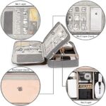 HCFGS Organizer Tasche, Reise Elektronik Etui 3 Schicht Grosse Kapazität Multifunktional Wasserdicht Stossfest Case für Kabel, ipad, Ladegerät, Handy, Festplatten, Powerbank, etc – Bild 3