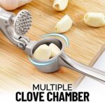 Zulay Kitchen Premium knoblauchpresse mit Soft-Easy-Squeeze ergonomischer Griff, robuste Design-extrakte mehr Knoblauch-Paste pro nelke, Knoblauch Crusher für nüsse und samen, Profi Knoblauch Mincer – Bild 5