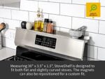 Stoveshelf – Schwarz – 76,2 cm – Magnetisch Herd Regal für Küche Herd, Spice Rack, Küche Aufbewahrung Lösung, Zero Installation – Bild 5