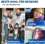 BCOZZY Reisekissen mit doppelter Nacken- & Kinnstuetze – Komfortables Nackenkissen fuer Flugzeug & Auto – Bild 6