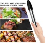 HOTEC Premium Edelstahl Küchen zangen mit Silikon Spitzen Grillzange zangen Set of 2–23 cm und 30,5 cm – Bild 6