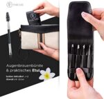 FABCARE Augenbrauen Pinzetten Set mit Etui und Augenbrauenbürste (5-teilig) - Verbesserte Spitze - Pinzette Augenbrauen Zupfen - Profi Augenbrauenpinzette mit Anti-rutsch Beschichtung – Bild 5