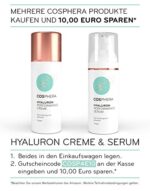 Cosphera, Hyaluron Performance Creme 50 ml, vegane Tages und Nachtcreme hochdosiert für Gesicht, Hals, Dekolleté, Augen, Anti-Falten Feuchtigkeitsbehandlung für Frauen und Männer – Bild 4
