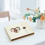 Firbon Fotoalbum 27x19cm, Scrapbook Album A4 mit Geschenkbox, Album zum Einkleben und Selbstgestalten DIY Vintage Liebe Herz Schwarze Seiten Hochzeitsgeschenk Gästebuch – Bild 3
