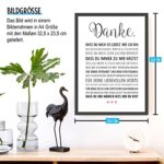 Danke Liebe Liebeserklärung Danksagung Bild im schwarzem Holz Rahmen Geschenke Geschenkidee für Frauen Männer zu Weihnachten Geburtstag Jahrestag – Bild 3