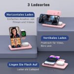 Kabelloses Ladegerät, Ladestation Apple Watch und iPhone, 18w Faltbarer 3 in 1 Wireless Charger, Kompatibel mit iPhone14/13/12/11/Pro/Xs/Xs Max/Xr/X/Se/8/8 Plus/iWatch 7/6/5/4/3/2 Airpods 3/2/Pro – Bild 6