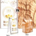 HOWAF Eid Mubarak Papiertüten, 12 Stück Eid Geschenktüten mit Aufkleber Candy Tüten zum Verpacken von Geschenken, Giveaways, Kindergeburtstag, Hochzeit, Muslim Ramadan Party – Bild 4
